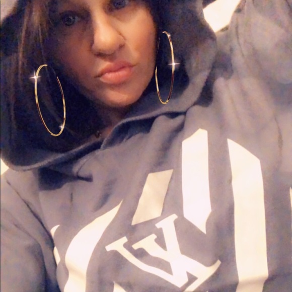 Denim Color Cropped Designer Inspire Hoodie - Picture 1 of 2